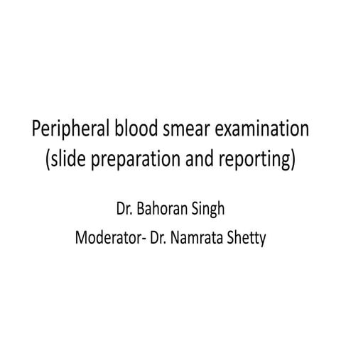 Peripheral blood smear examination