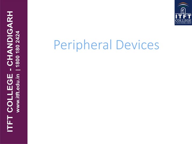 ITFT_Peripheral devices 