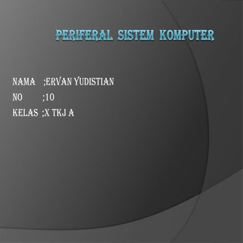 Peripheral komputer | PPTX