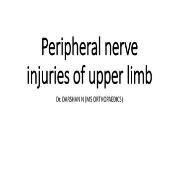 Peripheral nerve injuries of upper limb