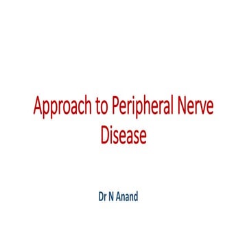 Approach to Peripheral Neuropathy