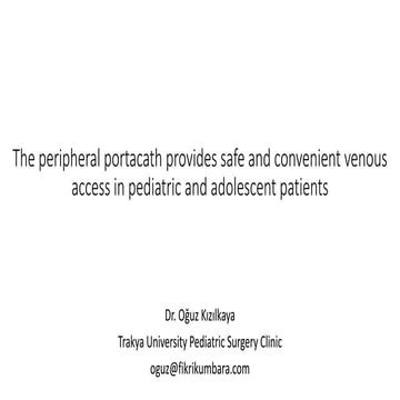Peripheral portacath - Article - TR - 2019 | PPTX