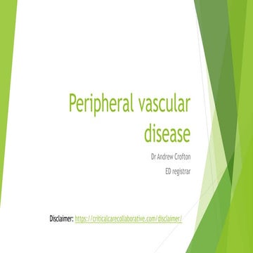 Peripheral vascular disease