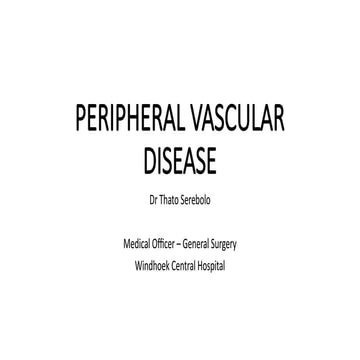 Peripheral Vascular Disease | PPTX