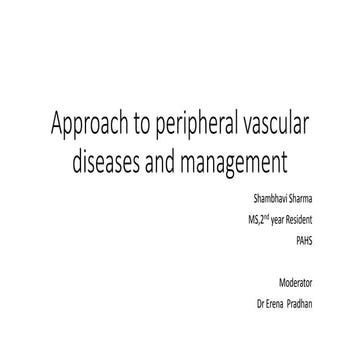 Peripheral vascular diseases