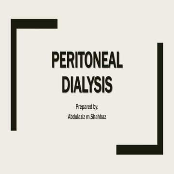 peritoneal dialysis