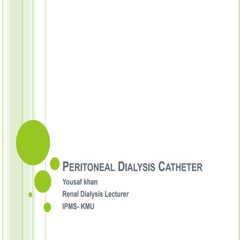 Peritoneal dialysis catheter