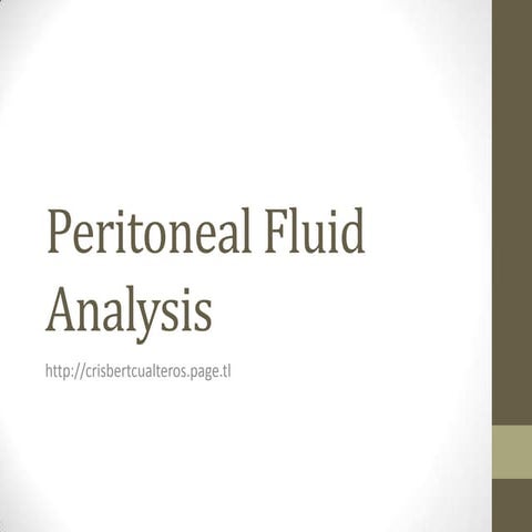 Peritoneal Fluid Analysis