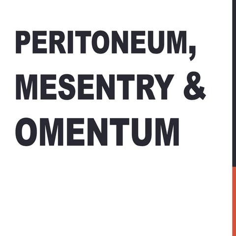 Diseases of Peritoneum Mesentry and Omentum
