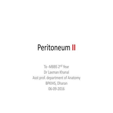 Peritoneum ii