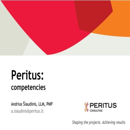 Peritus competencies EU funding and PPP projects in CEE 2012.08