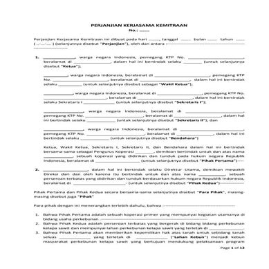 Perjanjian Kerjasama Koperasi Perkebunan(1).doc