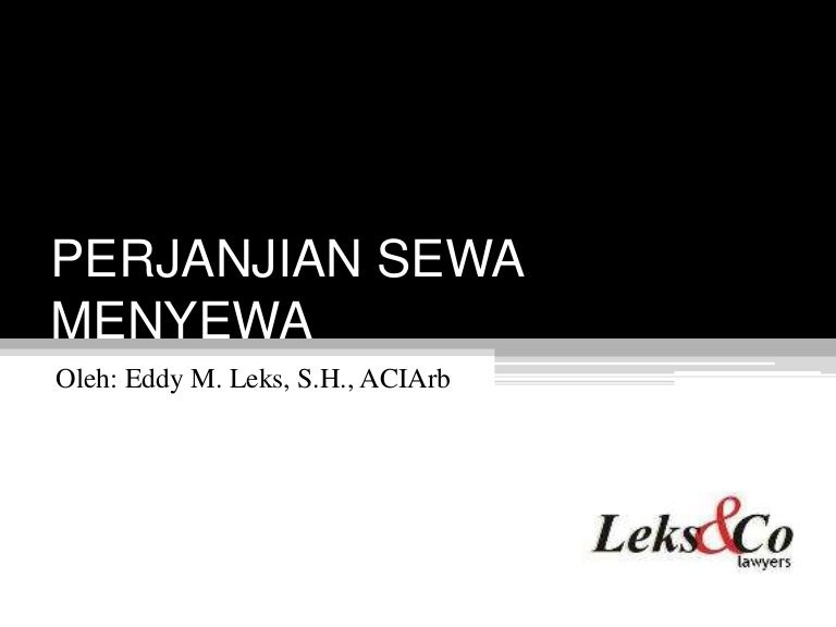 Perjanjian Sewa Menyewa