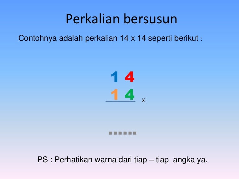 Perkalian Bersusun