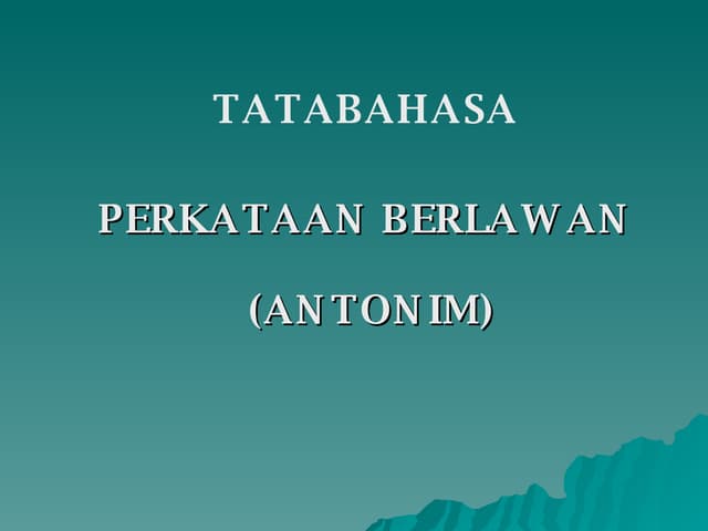 Perkataan Berlawan