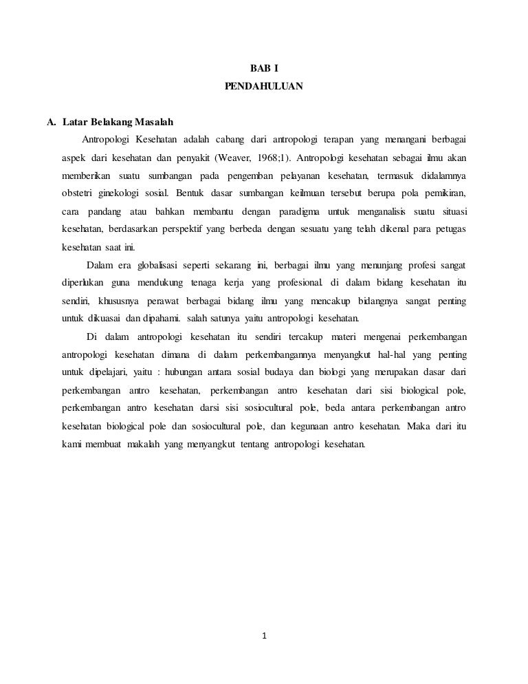 Perkembangan Antropologi Kesehatan