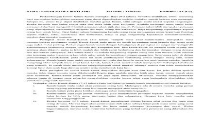 Perkembangan emosi kanak kanak