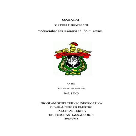 Perkembangan komponen input device | PDF