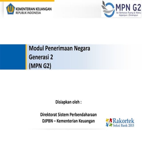Perkembangan MPN G-2 Tahun 2015