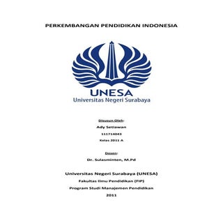Perkembangan pendidikan indonesia