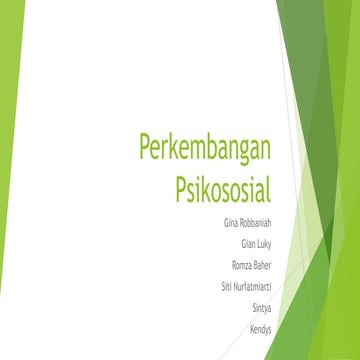 Perkembangan psikososial