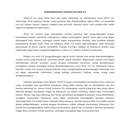 Perkembangan teknologi web 3