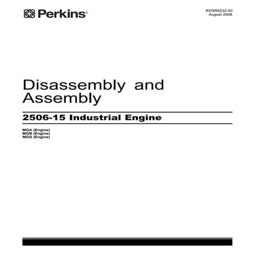 Perkins 2500 series 2506 15 industrial engine (mgb) service repair manual