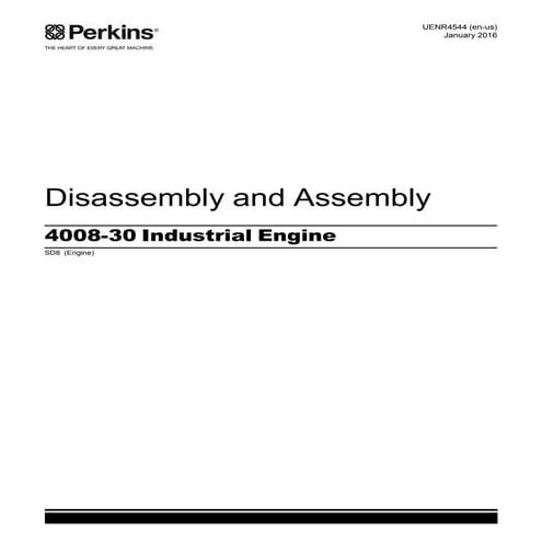Perkins 4000 series 4008 30 industrial engine sd8 service repair manual