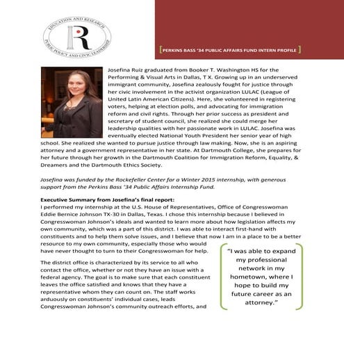 Sample Student Bio | PDF