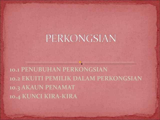 JENIS PEMILIKAN PERNIAGAAN