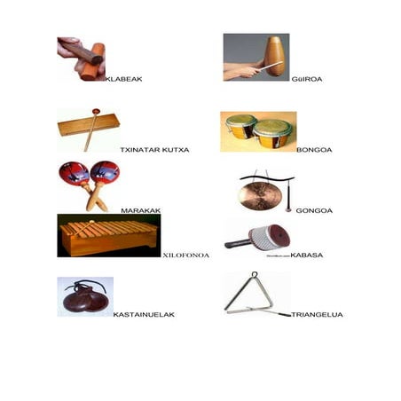 Perkusiozko Instrumentu Batzuk | PDF