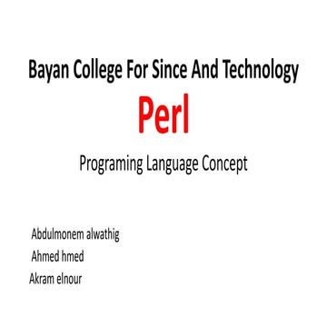 Perl | PPT