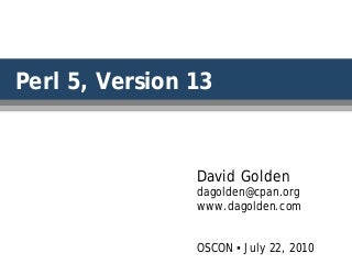 Perl 5 Version 13