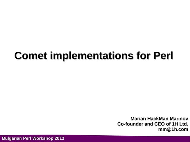 Perl comet