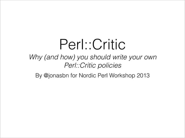 Perl-Critic