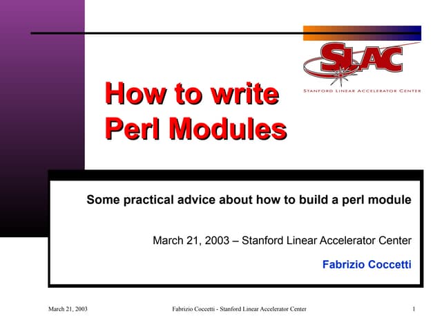 Perl Modules