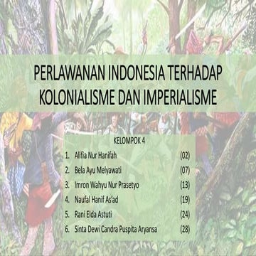 Perlawanan Indonesia Terhadap Kolonialisme dan Imperialisme