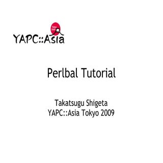 Perlbal Tutorial