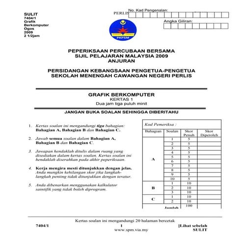 Grafik Berkomputer-spm-09 | PDF