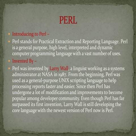 Perl slid | PPTX