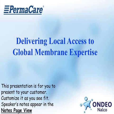 Permacare RO membrane expertise