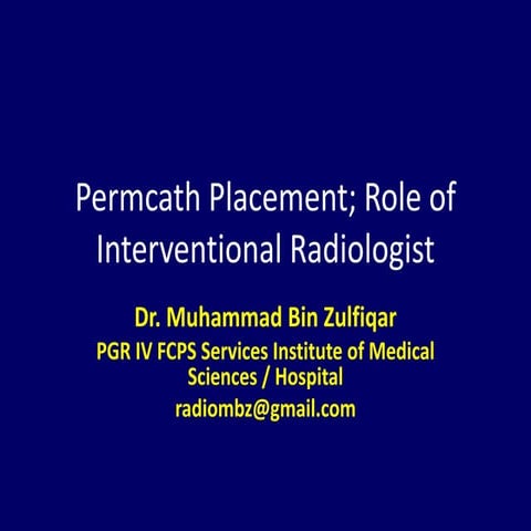PermacathPlacement under US guaidance DR. muhammad Bin Zulfiqar