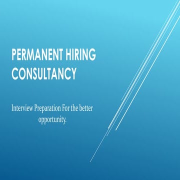 Permanent hiring consultancy