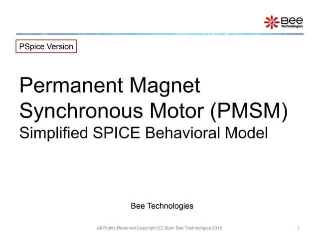 Permanent Magnet Synchronous Motor ...