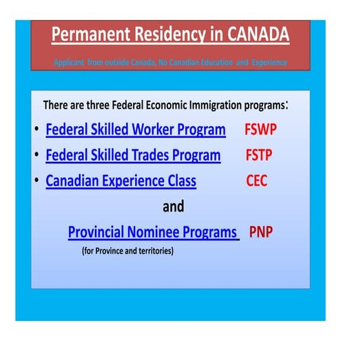 All you want to knowabout Ontario Immigrant Nominee Program (OINP) | PPTX