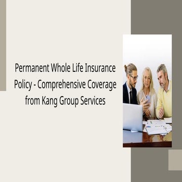 Permanent Whole Life Insurance Policy - Comprehensive Coverage from ...