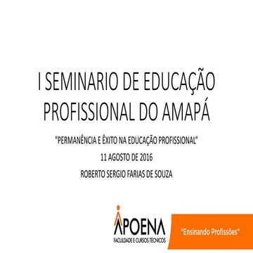Permanência e êxito na educação profissional