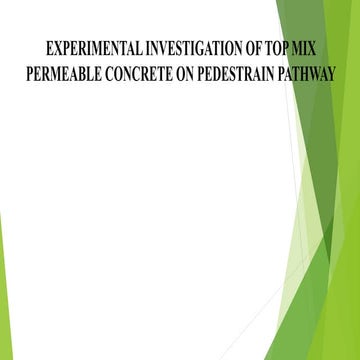 Permeable Concrete Pavement | PPTX
