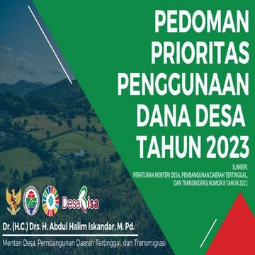 Permendes PDTT No 8 Tahun 2022 tentang Prioritas Penggunaan Dana Desa Tahun 2...
