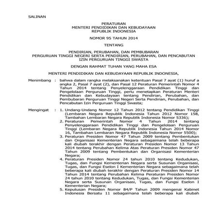 Permendikbud95 2014 ptn-pts